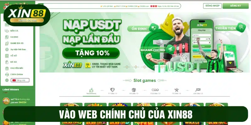 Truy cập website chính chủ nhà cái XIN88 