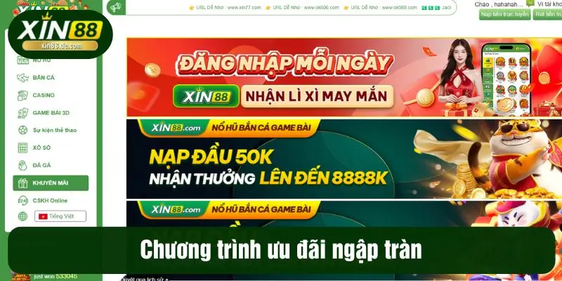 Chương trình ưu đãi ngập tràn